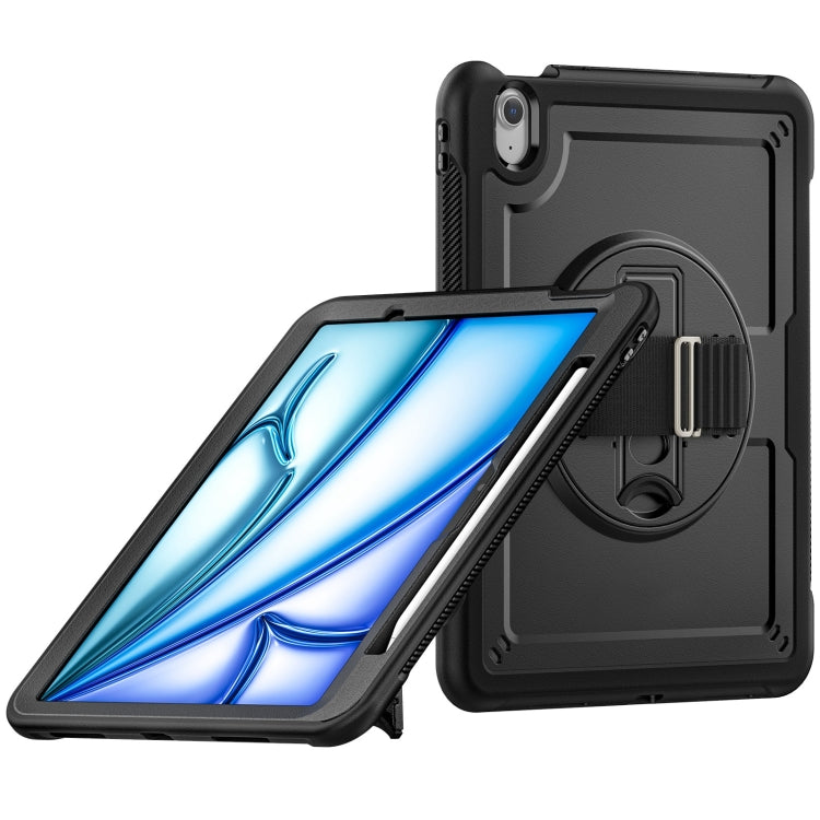 Honeycomb Hand Grip Turntable Stand Tablet Case, For iPad 10th Gen 10.9 2022, For iPad Air 11 2025 / 2024, For iPad Air 13 2025 / 2024