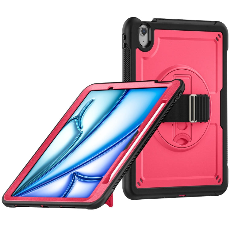 Honeycomb Hand Grip Turntable Stand Tablet Case, For iPad 10th Gen 10.9 2022, For iPad Air 11 2025 / 2024, For iPad Air 13 2025 / 2024