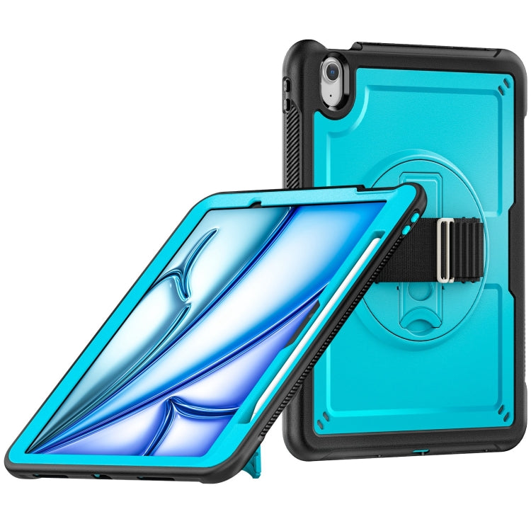 Honeycomb Hand Grip Turntable Stand Tablet Case, For iPad 10th Gen 10.9 2022, For iPad Air 11 2025 / 2024, For iPad Air 13 2025 / 2024