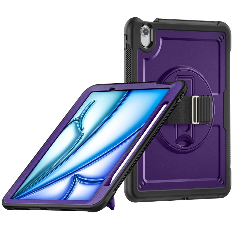 Honeycomb Hand Grip Turntable Stand Tablet Case, For iPad 10th Gen 10.9 2022, For iPad Air 11 2025 / 2024, For iPad Air 13 2025 / 2024