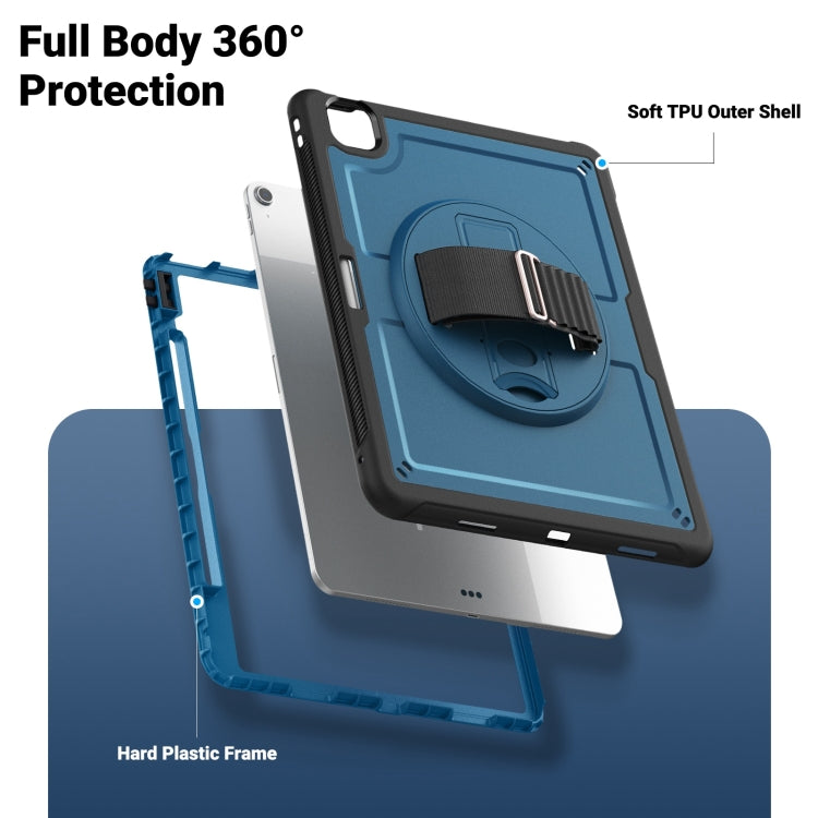 Honeycomb Hand Grip Turntable Stand Tablet Case, For iPad 10th Gen 10.9 2022, For iPad Air 11 2025 / 2024, For iPad Air 13 2025 / 2024