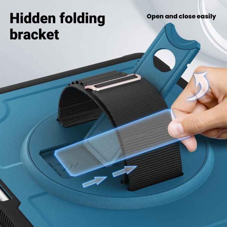 Honeycomb Hand Grip Turntable Stand Tablet Case, For iPad 10th Gen 10.9 2022, For iPad Air 11 2025 / 2024, For iPad Air 13 2025 / 2024