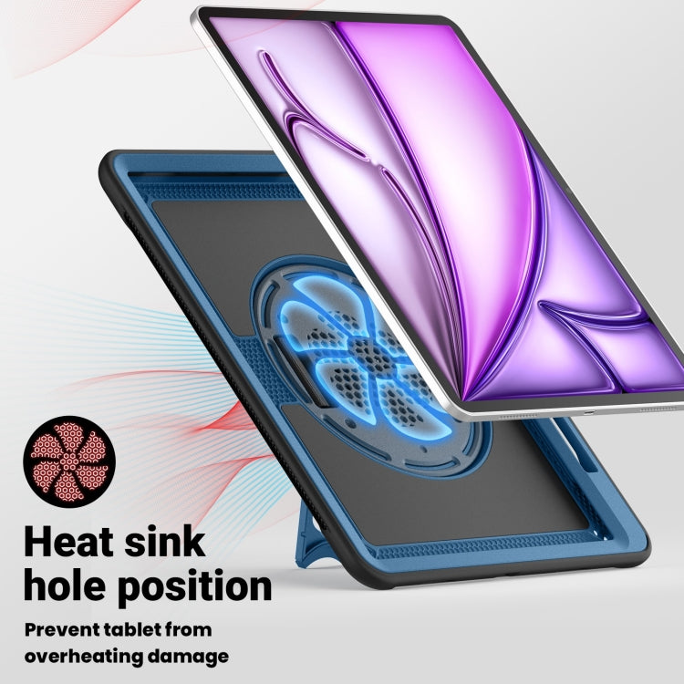 Honeycomb Hand Grip Turntable Stand Tablet Case, For iPad 10th Gen 10.9 2022, For iPad Air 11 2025 / 2024, For iPad Air 13 2025 / 2024