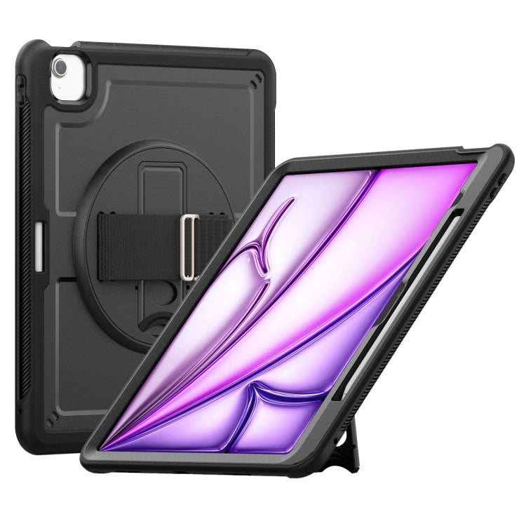 Honeycomb Hand Grip Turntable Stand Tablet Case, For iPad 10th Gen 10.9 2022, For iPad Air 11 2025 / 2024, For iPad Air 13 2025 / 2024