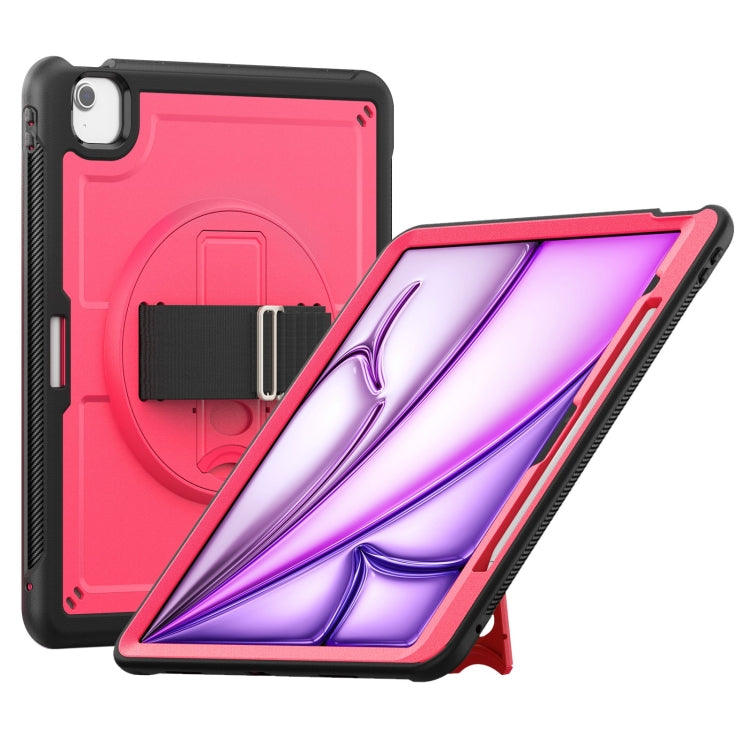 Honeycomb Hand Grip Turntable Stand Tablet Case, For iPad 10th Gen 10.9 2022, For iPad Air 11 2025 / 2024, For iPad Air 13 2025 / 2024