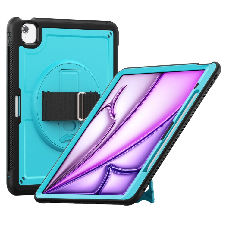 Honeycomb Hand Grip Turntable Stand Tablet Case, For iPad 10th Gen 10.9 2022, For iPad Air 11 2025 / 2024, For iPad Air 13 2025 / 2024