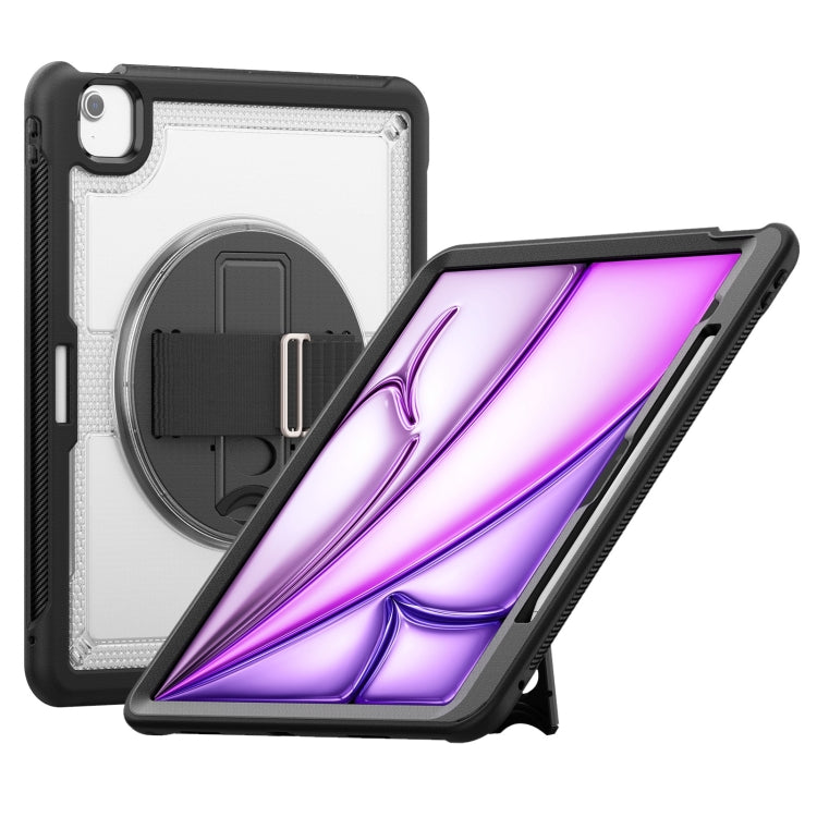 Honeycomb Hand Grip Turntable Stand Tablet Case, For iPad 10th Gen 10.9 2022, For iPad Air 11 2025 / 2024, For iPad Air 13 2025 / 2024