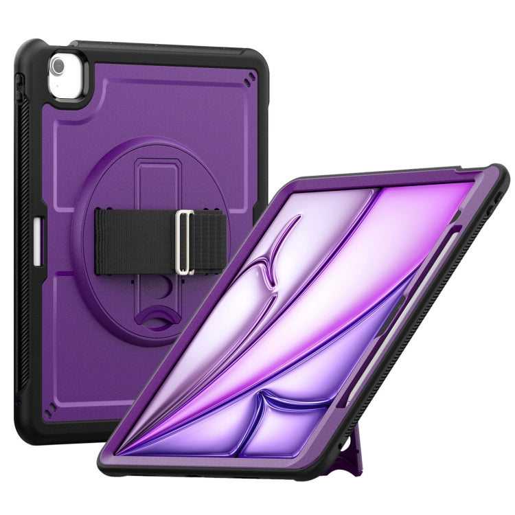 Honeycomb Hand Grip Turntable Stand Tablet Case, For iPad 10th Gen 10.9 2022, For iPad Air 11 2025 / 2024, For iPad Air 13 2025 / 2024