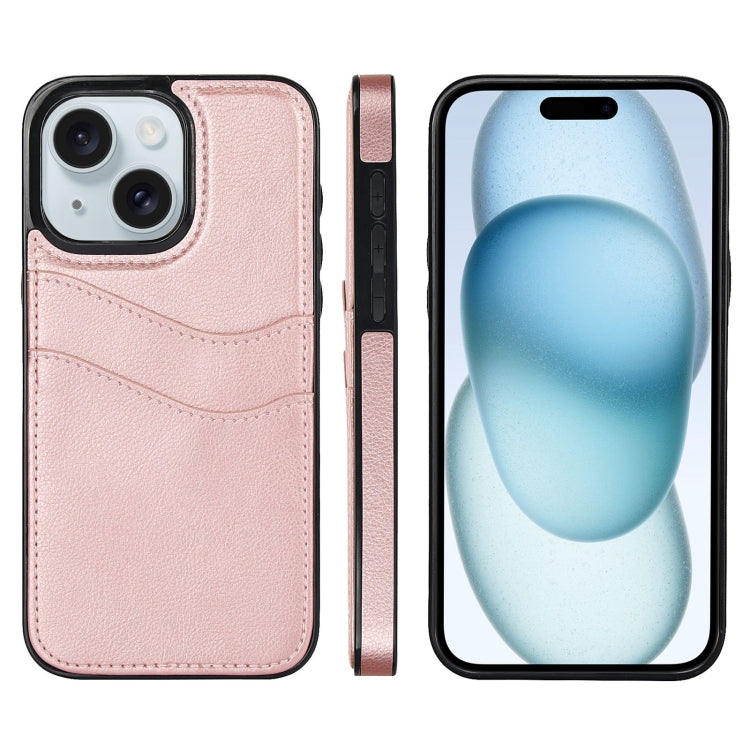 Litchi Leather Skin Card Slots Phone Case, For iPhone 16, For iPhone 15 Pro Max, For iPhone 15 Pro, For iPhone 15 Plus