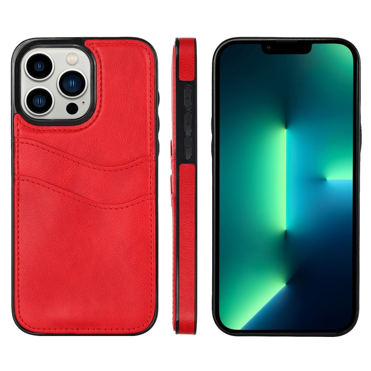 Litchi Leather Skin Card Slots Phone Case, For iPhone 14 Pro Max, For iPhone 13 Pro Max, For iPhone 13 Pro, For iPhone 13