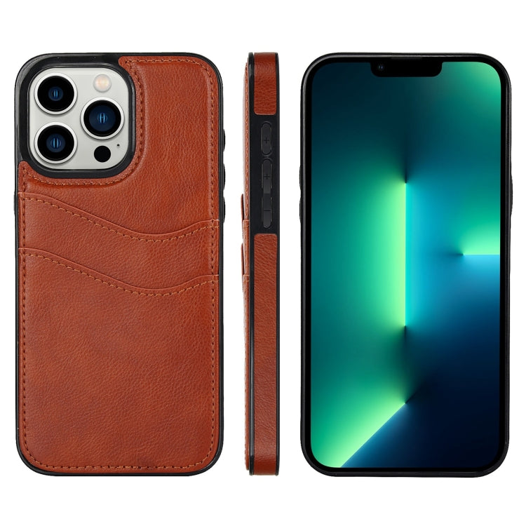 Litchi Leather Skin Card Slots Phone Case, For iPhone 14 Pro Max, For iPhone 13 Pro Max, For iPhone 13 Pro, For iPhone 13
