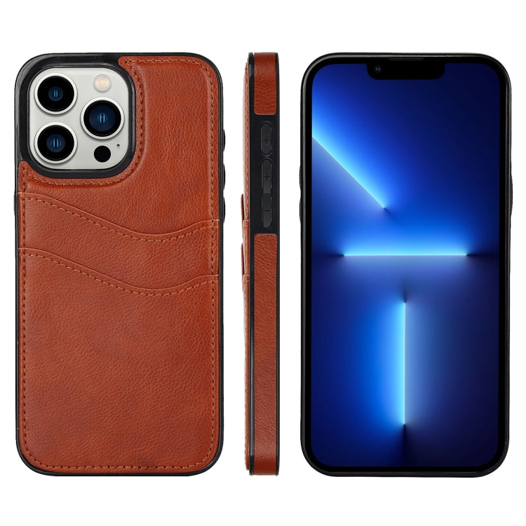 Litchi Leather Skin Card Slots Phone Case, For iPhone 14 Pro Max, For iPhone 13 Pro Max, For iPhone 13 Pro, For iPhone 13