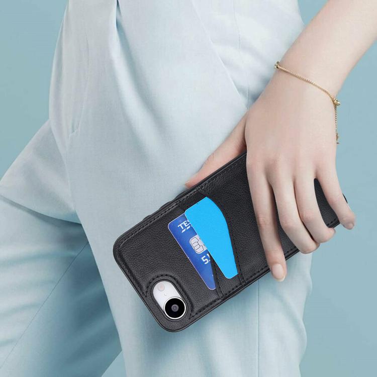 Litchi Leather Skin Card Slots Phone Case, For iPhone 17 Pro Max, For iPhone 17 Pro, For iPhone 17, For iPhone Air