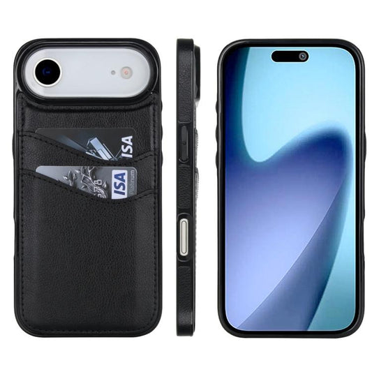 Litchi Leather Skin Card Slots Phone Case, For iPhone 16e, For iPhone 16 Pro Max, For iPhone 16 Pro, For iPhone 16 Plus