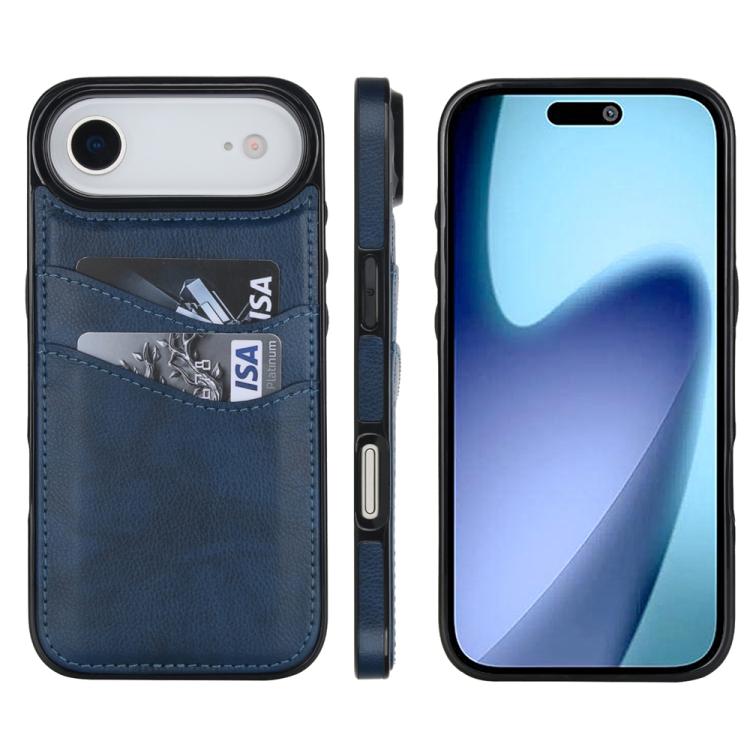 Litchi Leather Skin Card Slots Phone Case, For iPhone 16e, For iPhone 16 Pro Max, For iPhone 16 Pro, For iPhone 16 Plus