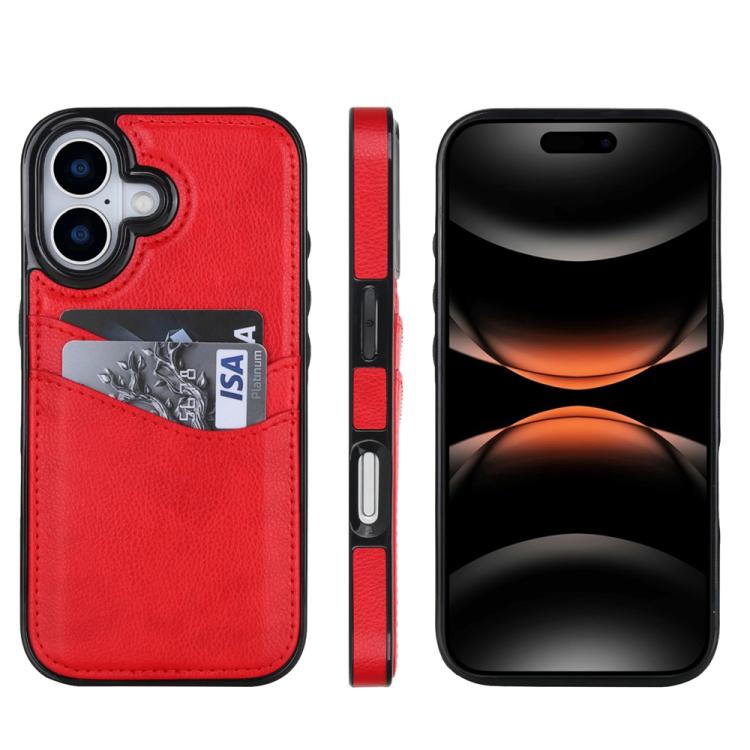 Litchi Leather Skin Card Slots Phone Case, For iPhone 17 Pro Max, For iPhone 17 Pro, For iPhone 17, For iPhone Air