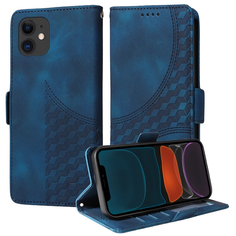 Embossed Rhombus Starry Leather Phone Case, For iPhone 12 Pro Max, For iPhone 12 / 12 Pro, For iPhone 11 Pro Max, For iPhone 11