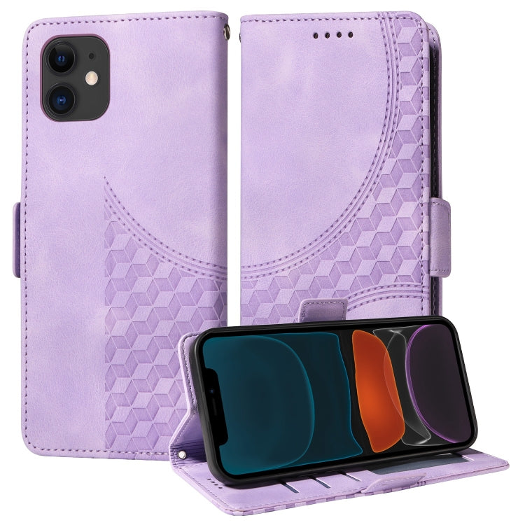 Embossed Rhombus Starry Leather Phone Case, For iPhone 12 Pro Max, For iPhone 12 / 12 Pro, For iPhone 11 Pro Max, For iPhone 11