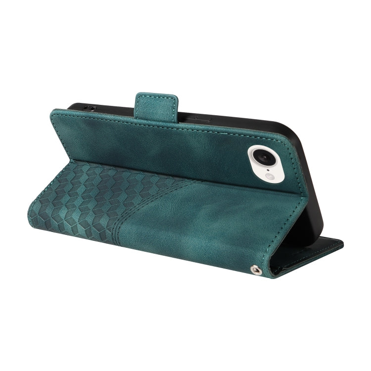 Embossed Rhombus Starry Leather Phone Case, For iPhone SE 2024, For iPhone 16 Pro Max, For iPhone 16 Pro, For iPhone 16 Plus