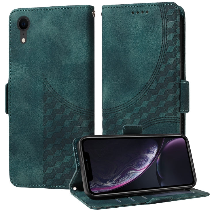 Embossed Rhombus Starry Leather Phone Case, For iPhone XR, For iPhone XS Max, For iPhone 7 Plus / 8 Plus