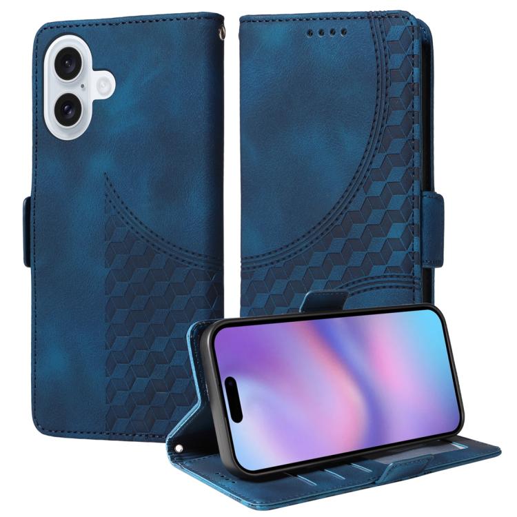 Embossed Rhombus Starry Leather Phone Case, For iPhone 17 Pro Max, For iPhone 17 Pro, For iPhone 17, For iPhone Air