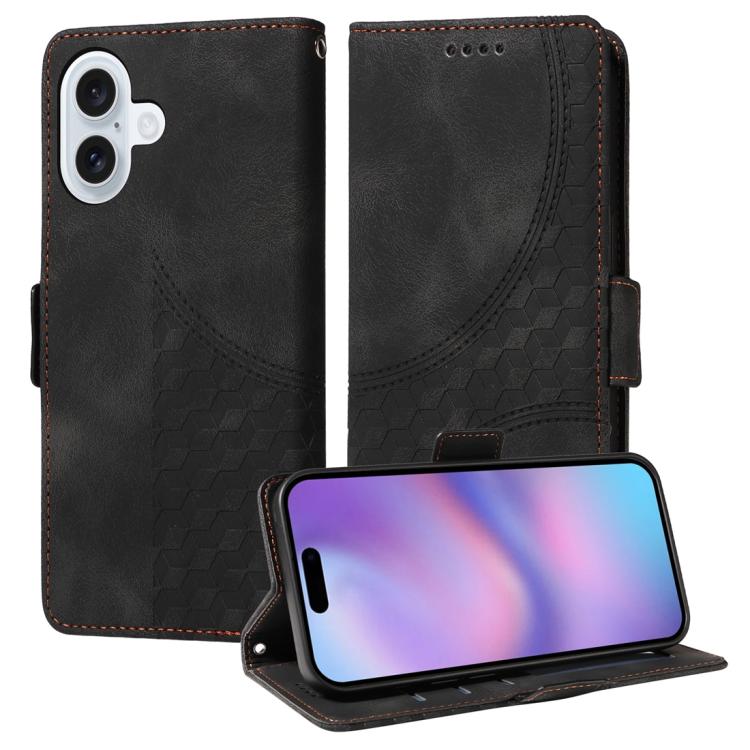 Embossed Rhombus Starry Leather Phone Case, For iPhone 17 Pro Max, For iPhone 17 Pro, For iPhone 17, For iPhone Air