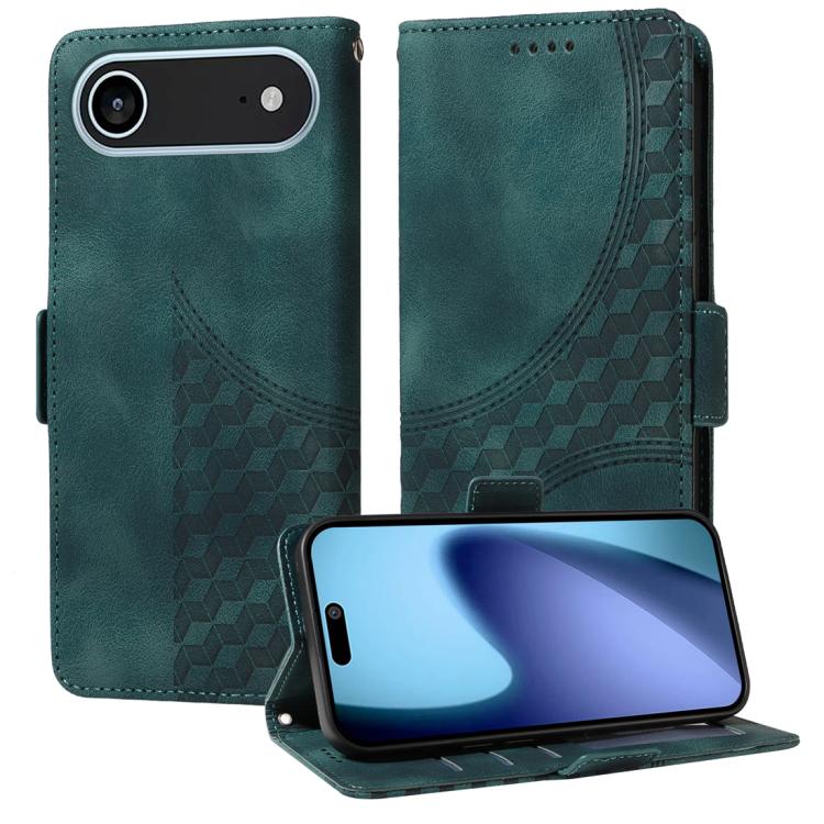 Embossed Rhombus Starry Leather Phone Case, For iPhone 17 Pro Max, For iPhone 17 Pro, For iPhone 17, For iPhone Air