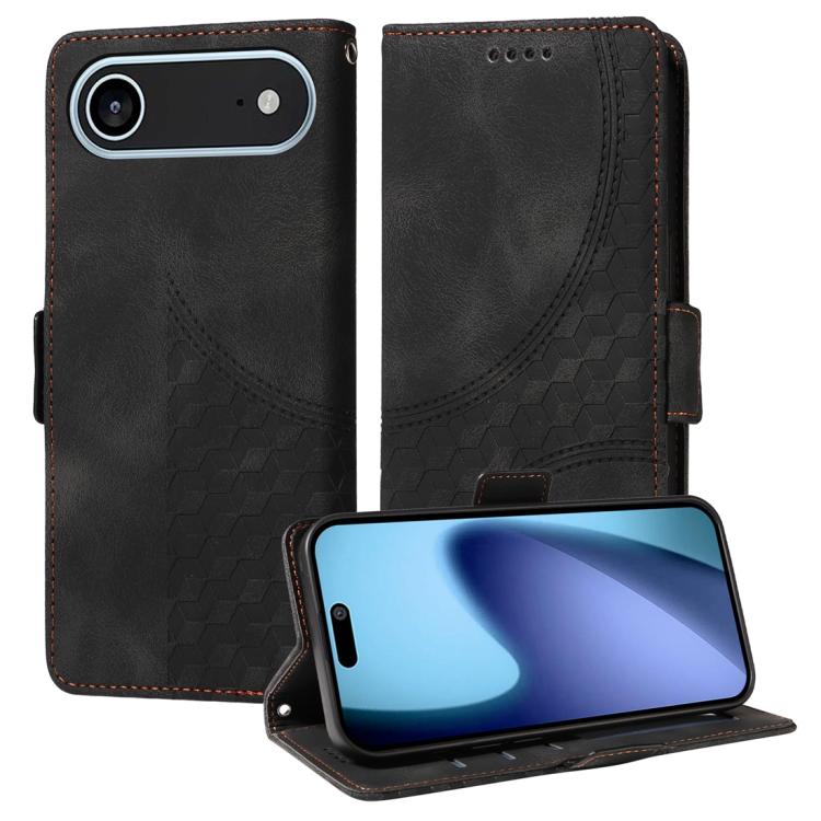 Embossed Rhombus Starry Leather Phone Case, For iPhone 17 Pro Max, For iPhone 17 Pro, For iPhone 17, For iPhone Air