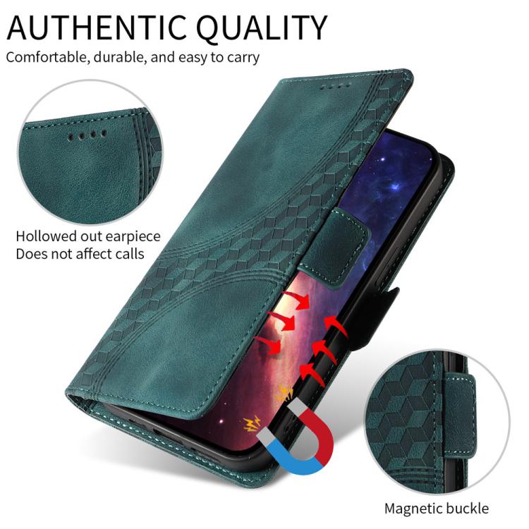 Embossed Rhombus Starry Leather Phone Case, For iPhone 17 Pro Max, For iPhone 17 Pro, For iPhone 17, For iPhone Air