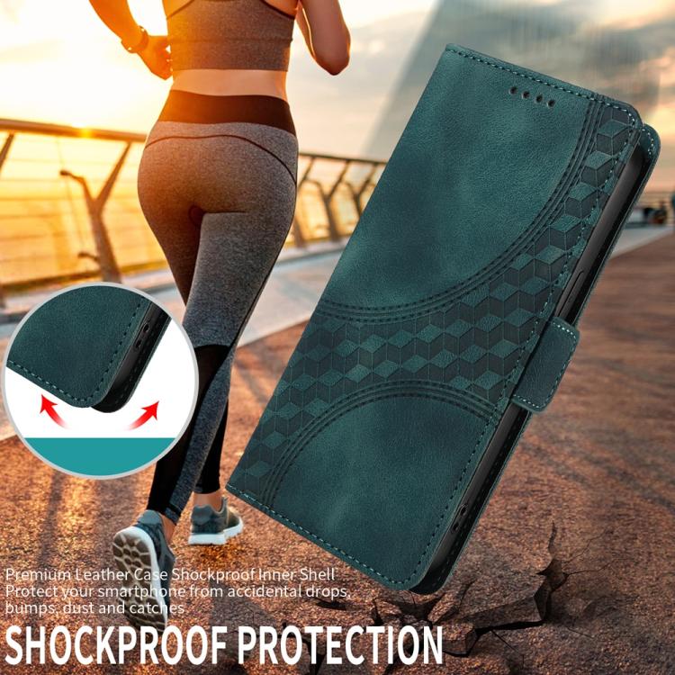 Embossed Rhombus Starry Leather Phone Case, For iPhone 17 Pro Max, For iPhone 17 Pro, For iPhone 17, For iPhone Air