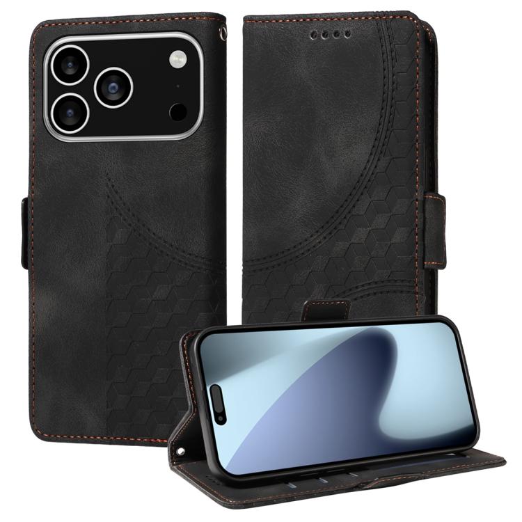Embossed Rhombus Starry Leather Phone Case, For iPhone 17 Pro Max, For iPhone 17 Pro, For iPhone 17, For iPhone Air