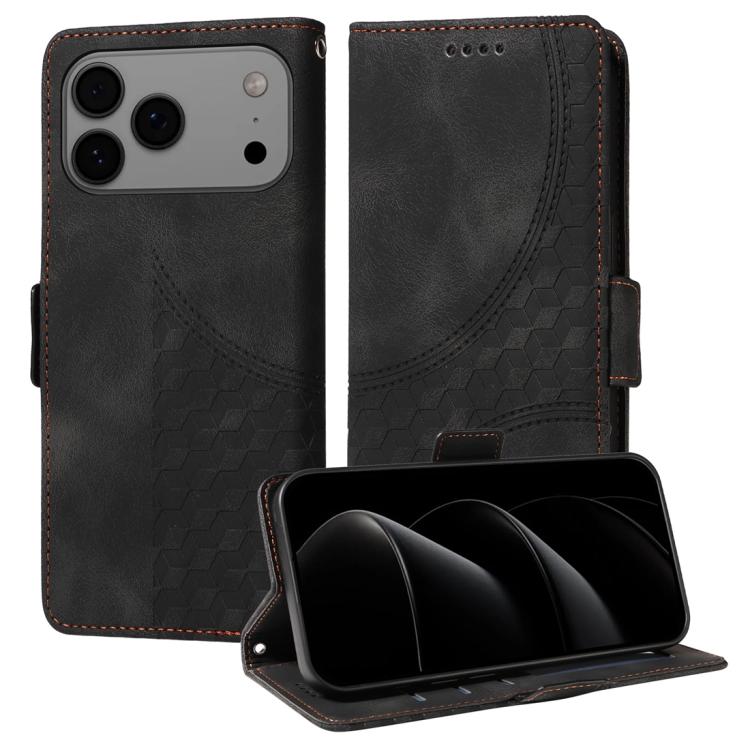 Embossed Rhombus Starry Leather Phone Case, For iPhone 17 Pro Max, For iPhone 17 Pro, For iPhone 17, For iPhone Air