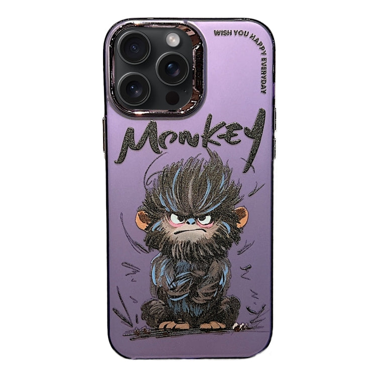 Electroplated Lens Ring Cartoon Animal Phone Case, For iPhone 14 Pro, For iPhone 14 Pro Max, For iPhone 13 Pro Max, For iPhone 13 Pro