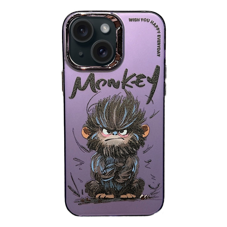 Electroplated Lens Ring Cartoon Animal Phone Case, For iPhone 15 Pro Max, For iPhone 15 Pro, For iPhone 15, For iPhone 14