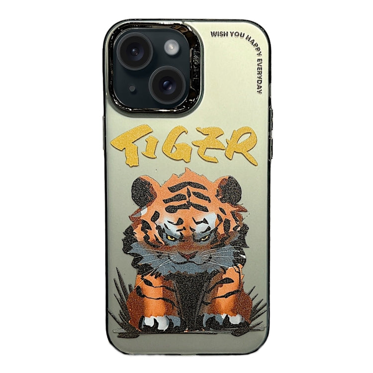 Electroplated Lens Ring Cartoon Animal Phone Case, For iPhone 15 Pro Max, For iPhone 15 Pro, For iPhone 15, For iPhone 14