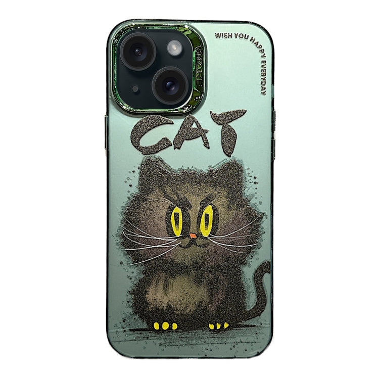 Electroplated Lens Ring Cartoon Animal Phone Case, For iPhone 15 Pro Max, For iPhone 15 Pro, For iPhone 15, For iPhone 14