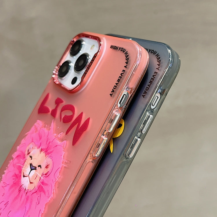 Electroplated Lens Ring Cartoon Animal Phone Case, For iPhone 15 Pro Max, For iPhone 15 Pro, For iPhone 15, For iPhone 14