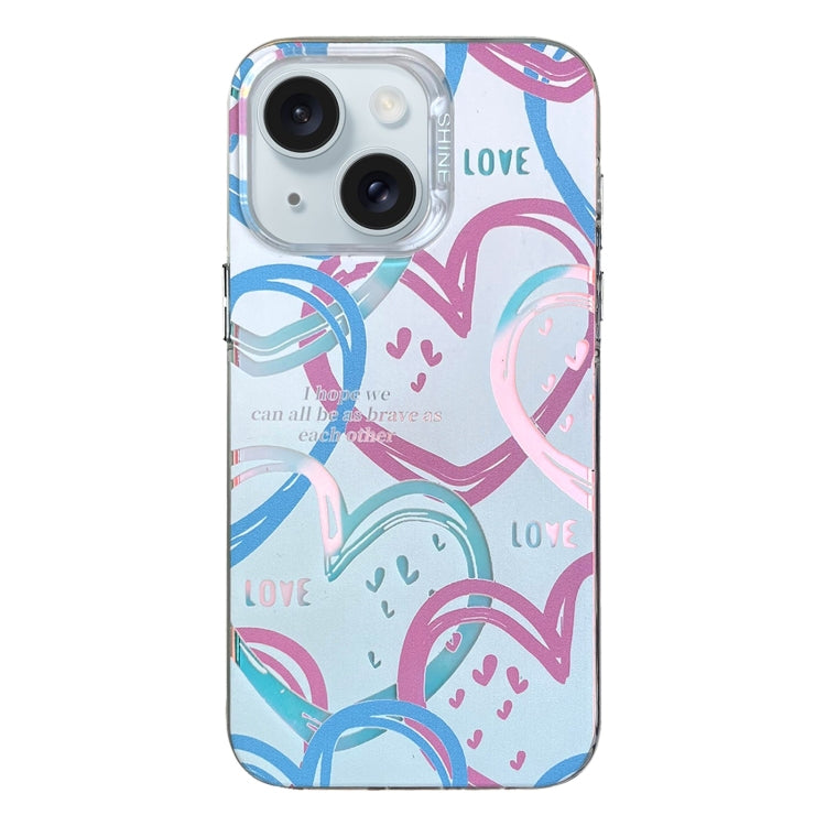 Colorful Pattern TPU + PC Phone Case, For iPhone 15, For iPhone 14