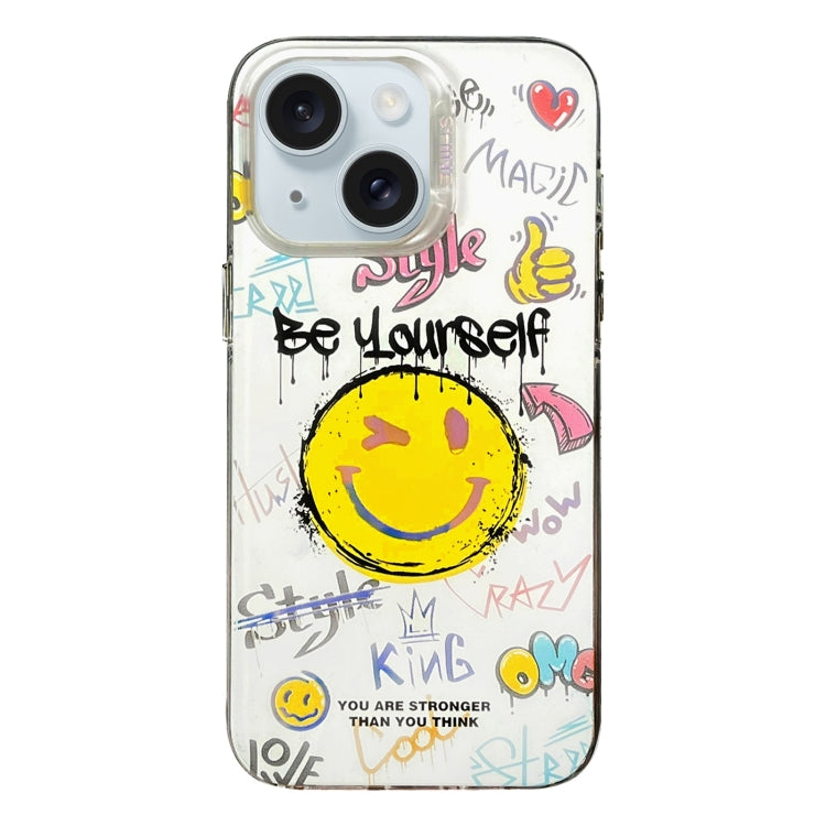 Colorful Pattern TPU + PC Phone Case, For iPhone 15, For iPhone 14