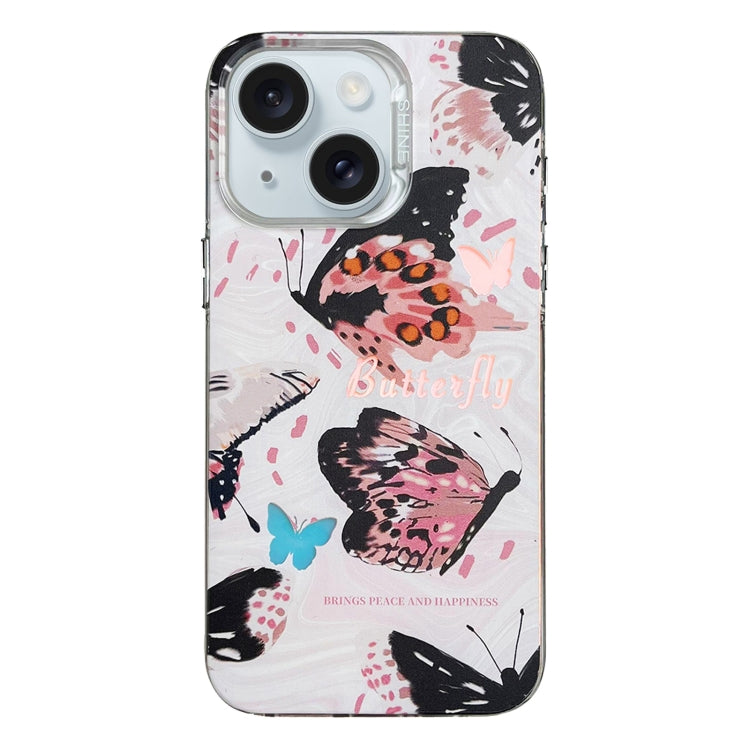Colorful Pattern TPU + PC Phone Case, For iPhone 15, For iPhone 14
