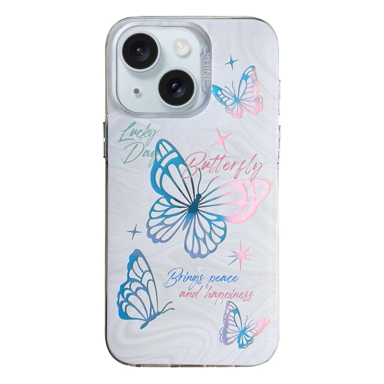 Colorful Pattern TPU + PC Phone Case, For iPhone 15, For iPhone 14