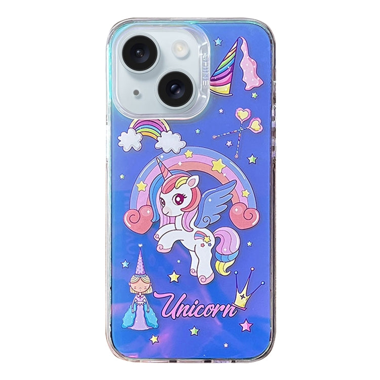 Colorful Pattern TPU + PC Phone Case, For iPhone 15, For iPhone 14