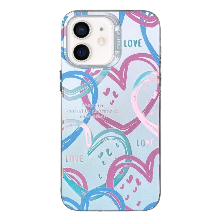 Colorful Pattern TPU + PC Phone Case, For iPhone 13, For iPhone 12