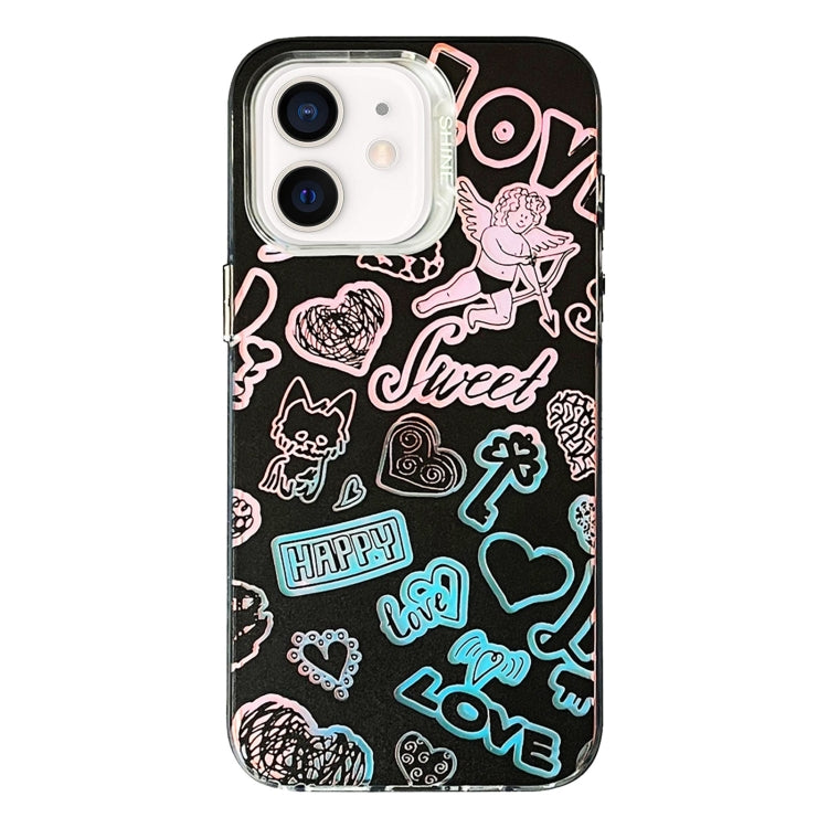 Colorful Pattern TPU + PC Phone Case, For iPhone 13, For iPhone 12