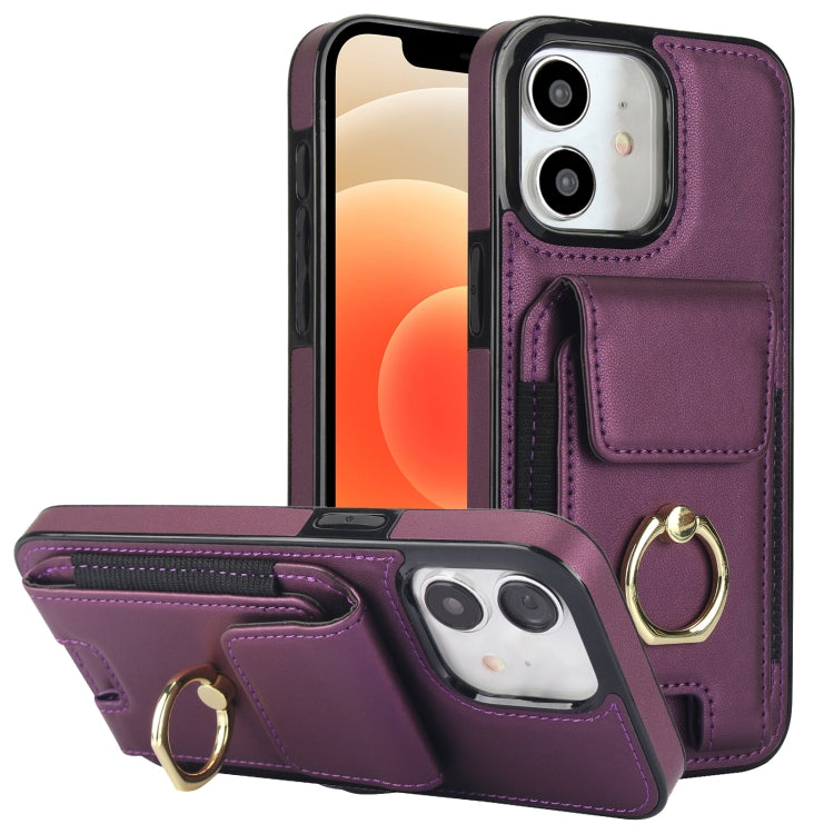 Elastic Card Bag Ring Holder Phone Case, For iPhone 13, For iPhone 12, For iPhone 12 Pro Max, For iPhone 12 Pro