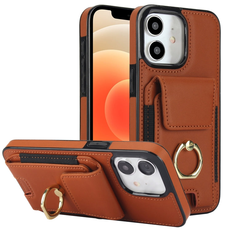 Elastic Card Bag Ring Holder Phone Case, For iPhone 13, For iPhone 12, For iPhone 12 Pro Max, For iPhone 12 Pro