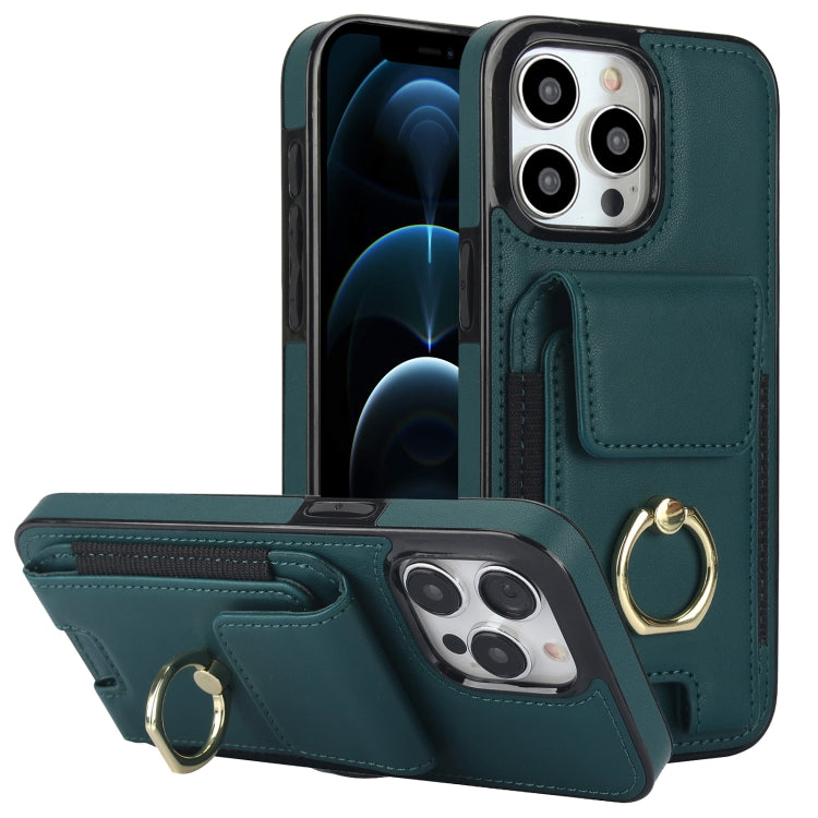 Elastic Card Bag Ring Holder Phone Case, For iPhone 13, For iPhone 12, For iPhone 12 Pro Max, For iPhone 12 Pro