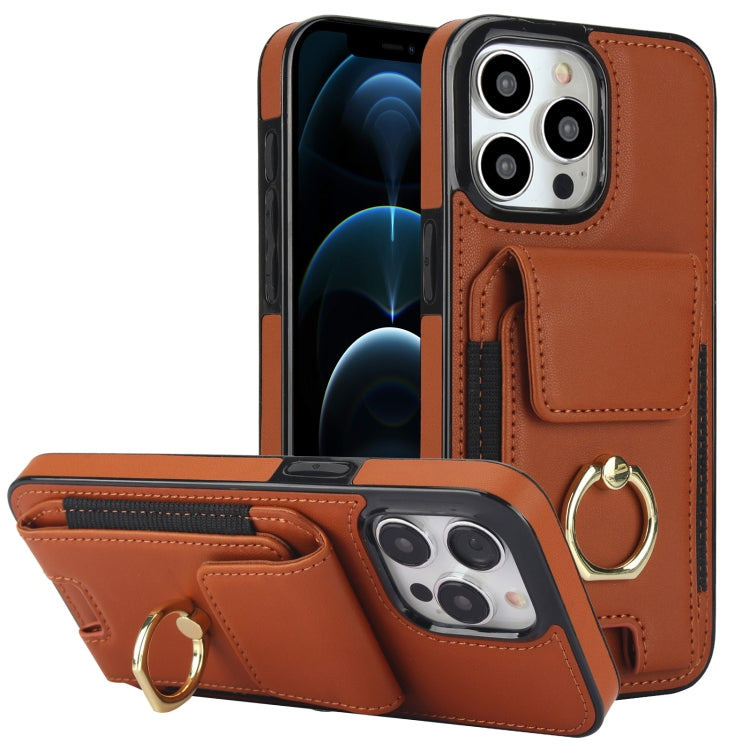 Elastic Card Bag Ring Holder Phone Case, For iPhone 13, For iPhone 12, For iPhone 12 Pro Max, For iPhone 12 Pro