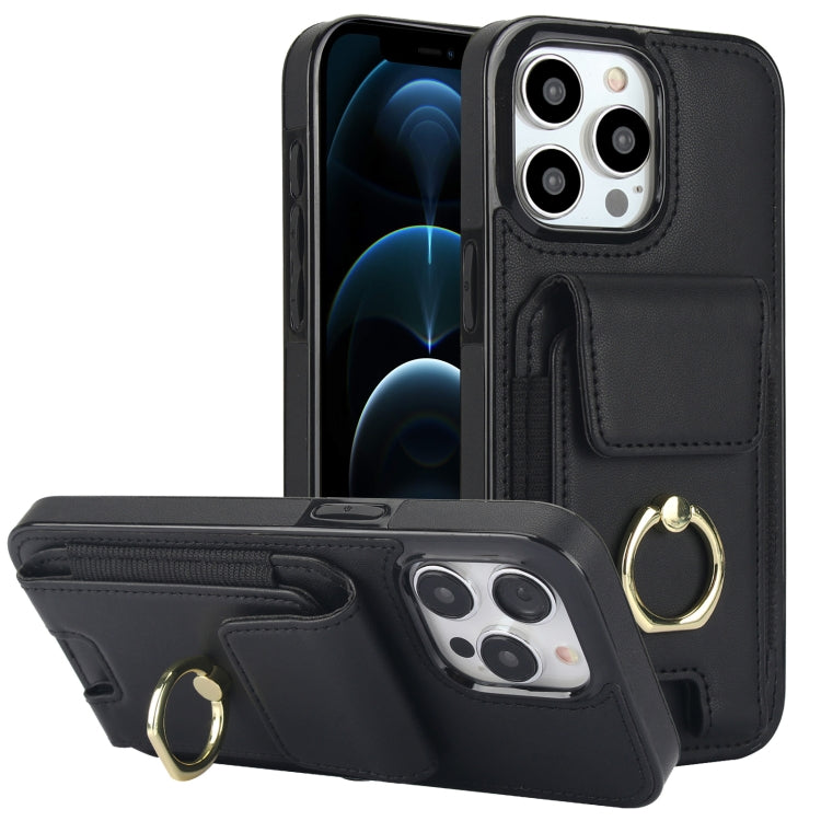 Elastic Card Bag Ring Holder Phone Case, For iPhone 13, For iPhone 12, For iPhone 12 Pro Max, For iPhone 12 Pro