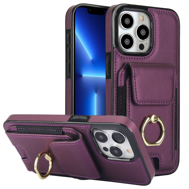 Elastic Card Bag Ring Holder Phone Case, For iPhone 14 Pro, For iPhone 14 Pro Max, For iPhone 13 Pro Max, For iPhone 13 Pro
